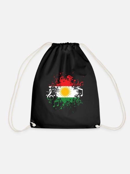 Kurds Music Kurdistan - Drawstring Bag - black