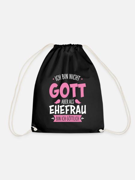 Ehefrau - Turnbeutel - Schwarz