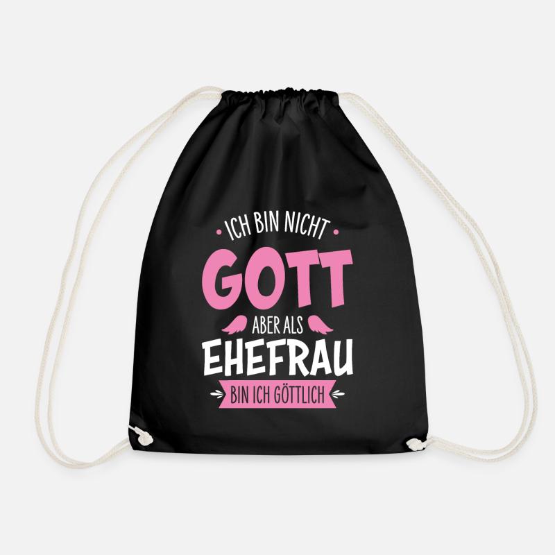 Ehefrau - Turnbeutel - Schwarz