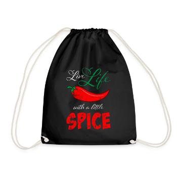 Chili pepper chili hot - Drawstring Bag - black - Front