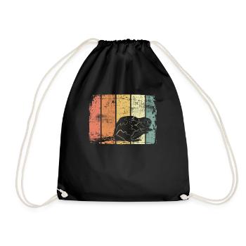Beaver - Drawstring Bag - black - Front