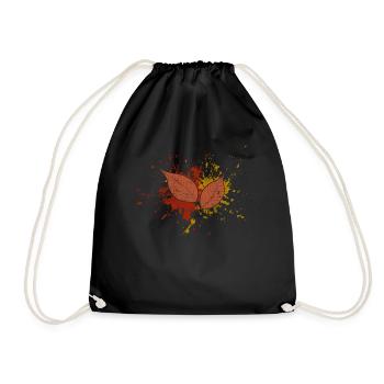 Herbst - Turnbeutel - Schwarz - Vorne