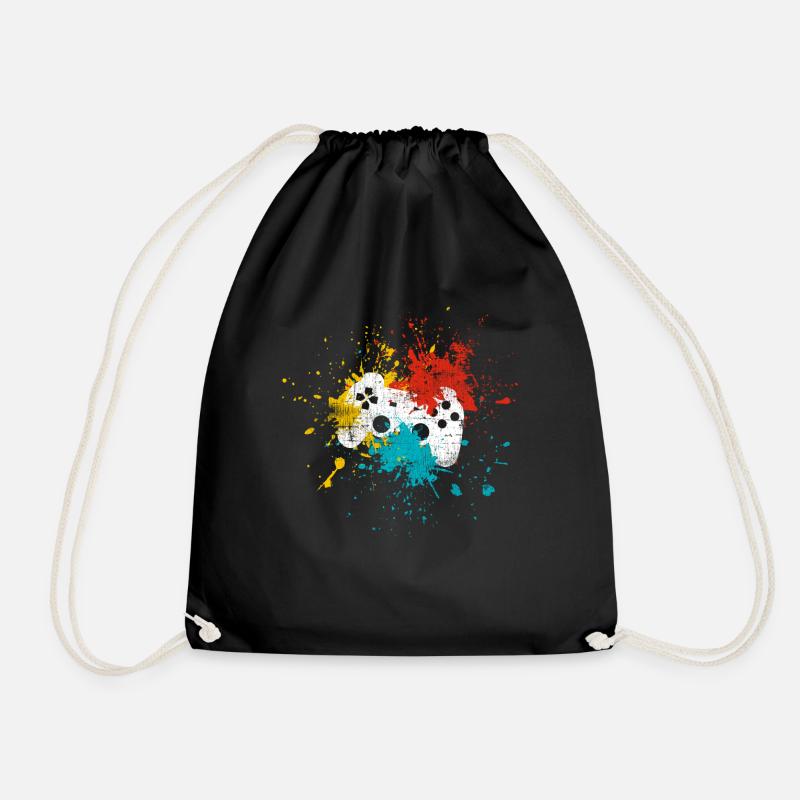 Zocken Gaming - Drawstring Bag - black