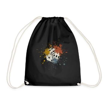 Cube - Drawstring Bag - black - Front