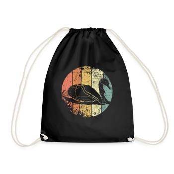 Swan - Drawstring Bag - black - Front