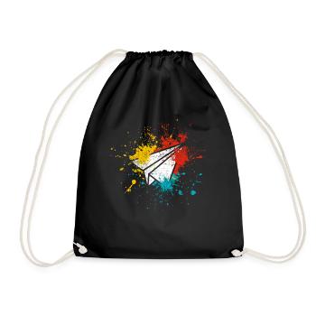 Pilote d’avion papier - Sac de sport léger - noir - Devant