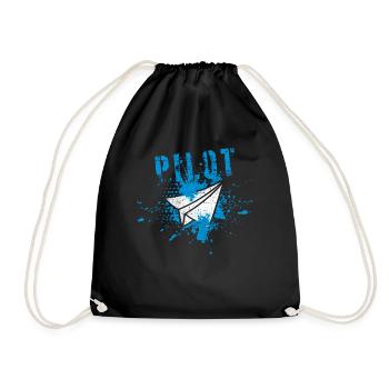 Pilot - Drawstring Bag - black - Front