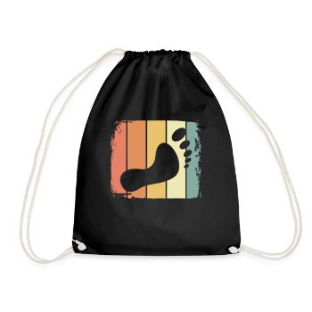 Foot retro - Drawstring Bag - black - Front