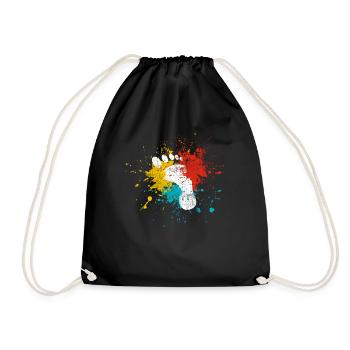 Foot - Drawstring Bag - black - Front
