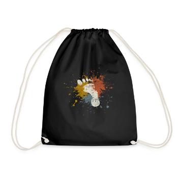 Foot - Drawstring Bag - black - Front