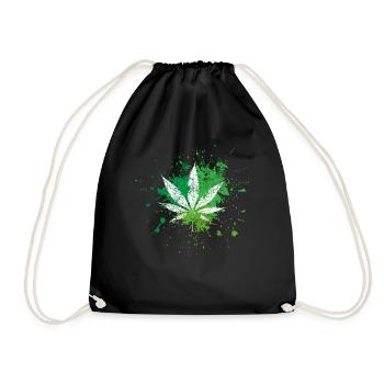 Cannabis - Turnbeutel - Schwarz - Vorne