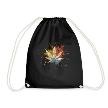 Cannabis - Drawstring Bag - black - Front