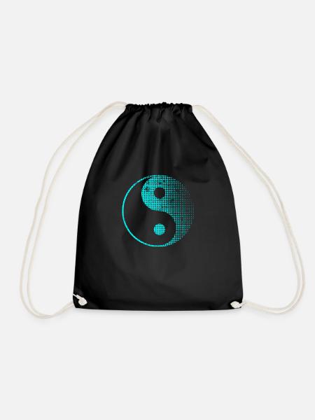 Yin Yang - Drawstring Bag - black