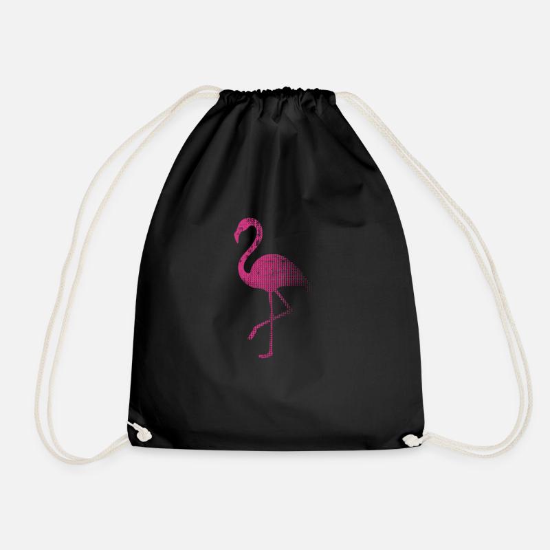 Flamingo - Turnbeutel - Schwarz