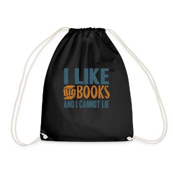 Read books - Drawstring Bag - black - Front