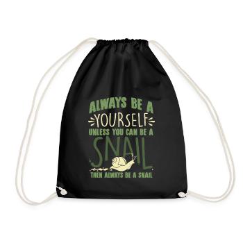 slug - Drawstring Bag - black - Front