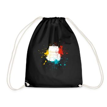 backpack - Drawstring Bag - black - Front