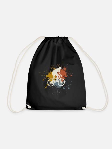 Mountainbike retro - Turnbeutel - Schwarz