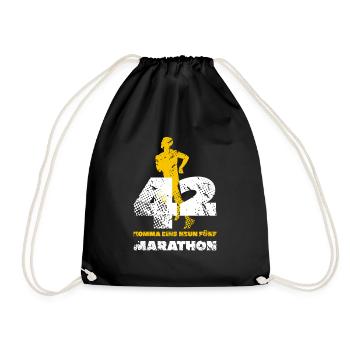 marathon - Drawstring Bag - black - Front