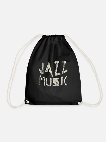 Jazz music - Drawstring Bag - black