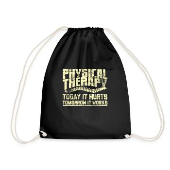 Physiotherapist - Drawstring Bag - black - Front