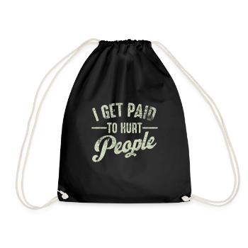 Physiotherapist - Drawstring Bag - black - Front