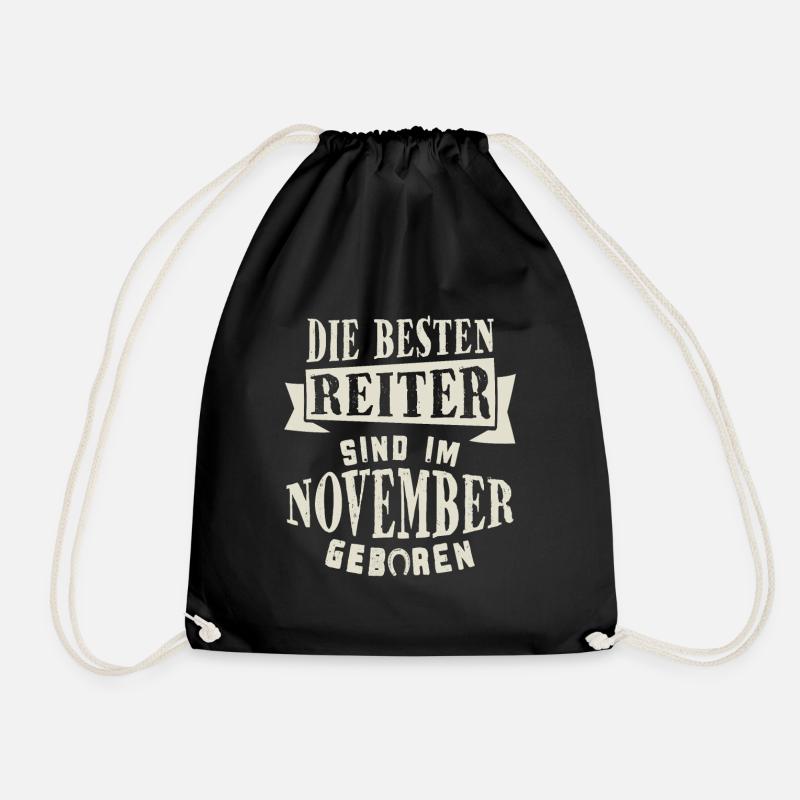 Reiter Geburtstag November - Turnbeutel - Schwarz