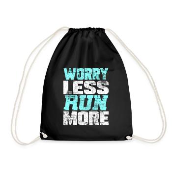 Runners run - Drawstring Bag - black - Front