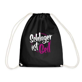 Schlager - Turnbeutel - Schwarz - Vorne