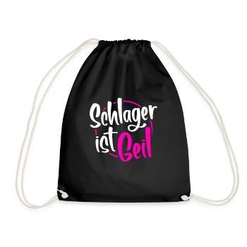 Schlager music - Drawstring Bag - black - Front