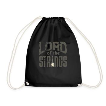 Guitar Lord of the strings - Drawstring Bag - black - Front