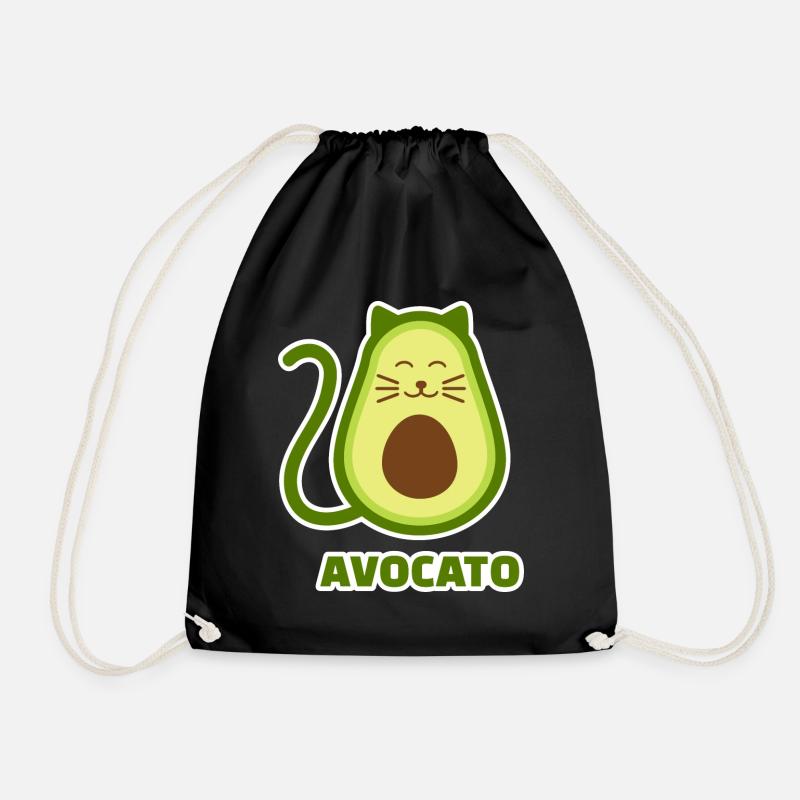 Avocado - Turnbeutel - Schwarz