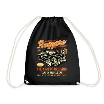 Raggare King of Cruising Muscle Car - Sac de sport léger - noir - Devant