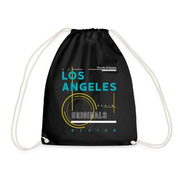 Los Angeles Streetwear Lettrage Californie - Sac de sport léger - noir - Devant