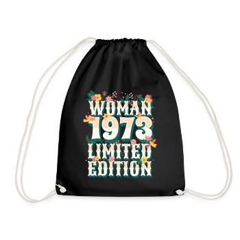 Anniversaire Femme Née En 1973 Femme 50 Ans - Sac de sport léger - noir - Devant