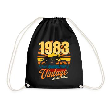 Moto Né En 1983 Anniversaire 40 Ans Motard - Sac de sport léger - noir - Devant