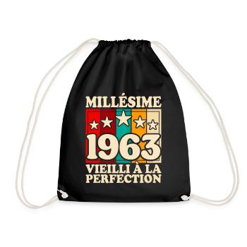 Millésime 1963 Fête 60 Ans Anniversaire - Sac de sport léger - noir - Devant