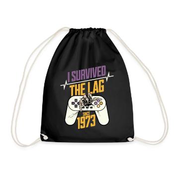 Geek Né En 1973 Anniversaire Gamer 50 Ans - Sac de sport léger - noir - Devant