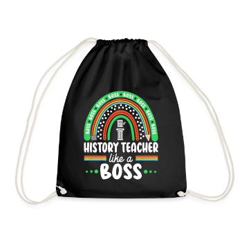 Humour Prof d'Histoire Comme Boss Enseignant - Sac de sport léger - noir - Devant