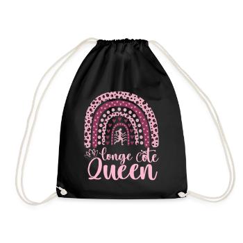 Humor along the sporty coast queen of the longe-côte - Drawstring Bag - black - Front
