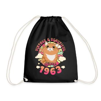 Femme Vintage Magnifique 1963 60 Ans Anniversaire - Sac de sport léger - noir - Devant