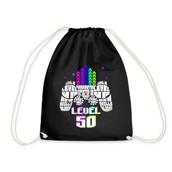 Geek Niveau 50 Anniversaire Gamer 50 Ans - Sac de sport léger - noir - Devant
