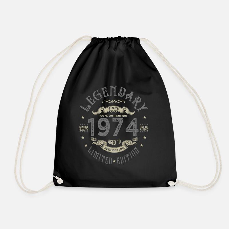1974 Jubiläum legendär seit 1974 - Turnbeutel - Schwarz