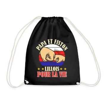 Papa Fiston Lillois Père Fils Supporter Lille - Sac de sport léger - noir - Devant