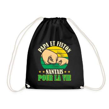 Papa Fiston Nantais Père Fils Supporter Nantes - Sac de sport léger - noir - Devant