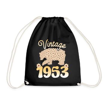 Birthday Party 1953 Woman 70 Years Anniversary - Drawstring Bag - black - Front