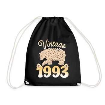 Birthday Party 1993 Woman 30 Years Anniversary - Drawstring Bag - black - Front