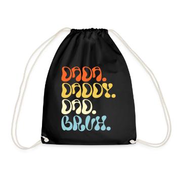 Dada Papa Bruh Cadeau Fête Des Pères 2023 - Sac de sport léger - noir - Devant
