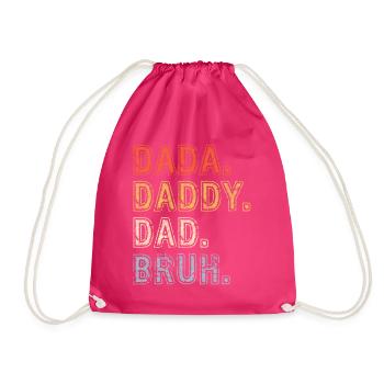 Dada Papa Bruh Vatertagsgeschenk 2023 - Turnbeutel - Fuchsia - Vorne