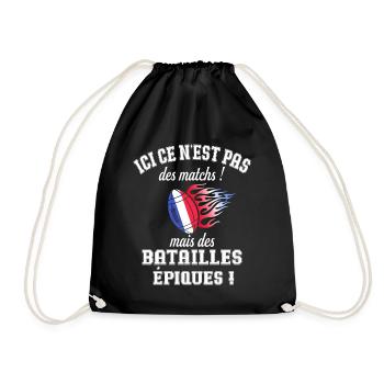 Humour Rugby France Supporter Joueur Rugby - Sac de sport léger - noir - Devant